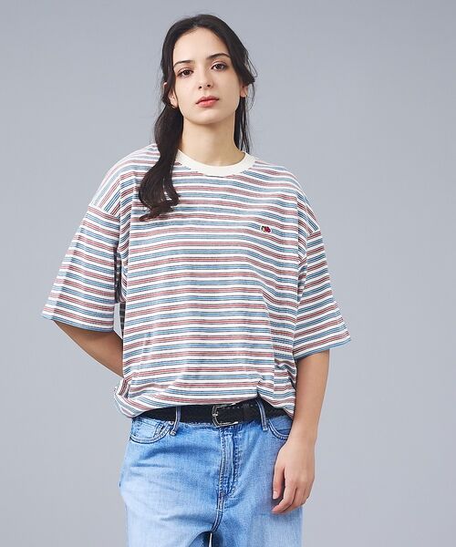 ABAHOUSE / アバハウス Tシャツ | 【FRUIT OF THE LOOM/フルーツ・オブ・ザ・ルーム】ピーチ起毛ボー（アイボリー）