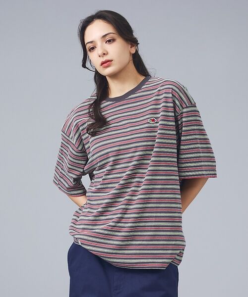 ABAHOUSE / アバハウス Tシャツ | 【FRUIT OF THE LOOM/フルーツ・オブ・ザ・ルーム】ピーチ起毛ボー（チャコールグレー）