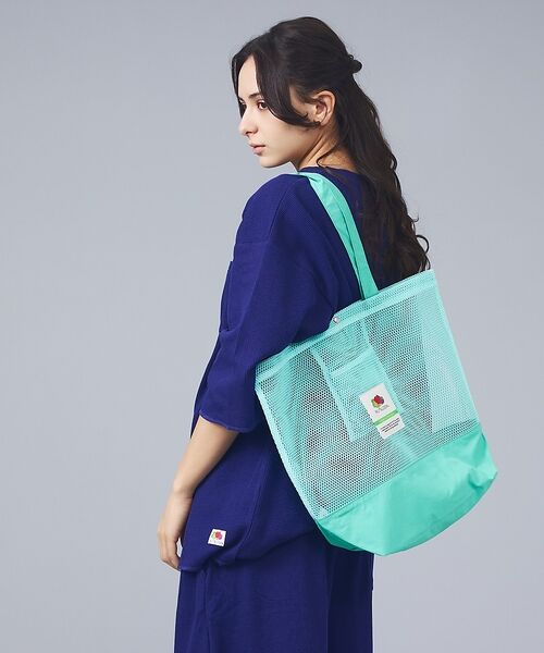 ABAHOUSE / アバハウス トートバッグ | 【FRUIT OF THE LOOM / フルーツオブザルーム】メッシュトートバ（エメラルドグリーン）