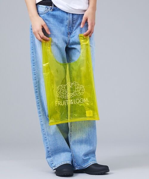 ABAHOUSE / アバハウス エコバッグ | 【FRUIT OF THE LOOM / フルーツオブザルーム】クリア ショッピ（イエロー）