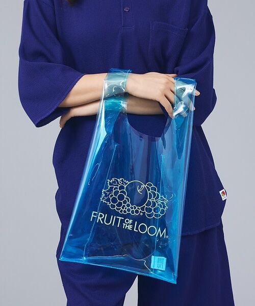 ABAHOUSE / アバハウス エコバッグ | 【FRUIT OF THE LOOM / フルーツオブザルーム】クリア ショッピ（サックスブルー）