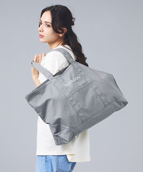 ABAHOUSE / アバハウス トートバッグ | 【FRUIT OF THE LOOM / フルーツオブザルーム】 キャンバス ビ（グレー）