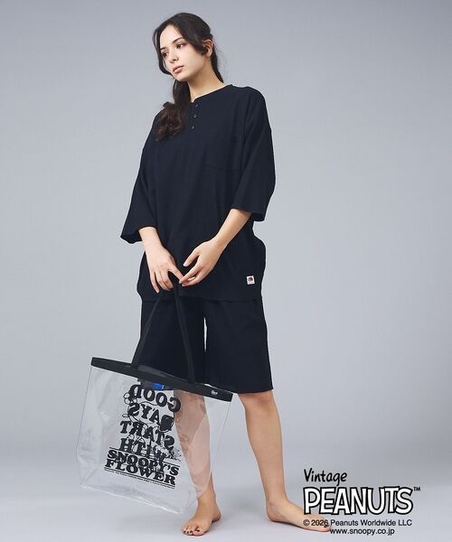 ABAHOUSE / アバハウス トートバッグ | 【FRUIT OF THE LOOM/フルーツオブザルーム】PEANUTS コラ | 詳細1