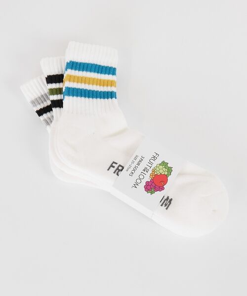 ABAHOUSE / アバハウス ソックス | 【FRUIT OF THE LOOM/フルーツ・オブ・ザ・ルーム】3Pカラフルラ | 詳細1