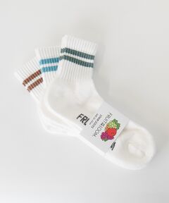 ABAHOUSE / アバハウス ソックス | 【FRUIT OF THE LOOM/フルーツ・オブ・ザ・ルーム】3P　2ライン