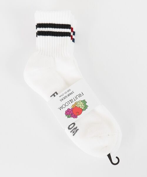 ABAHOUSE / アバハウス ソックス | 【FRUIT OF THE LOOM/フルーツ・オブ・ザ・ルーム】3P　2ライン | 詳細2