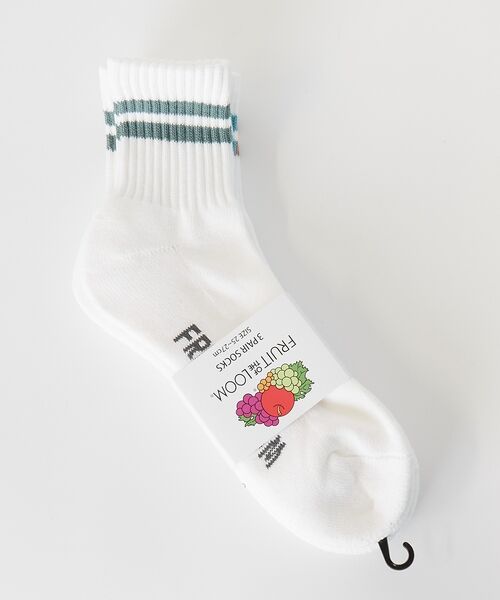 ABAHOUSE / アバハウス ソックス | 【FRUIT OF THE LOOM/フルーツ・オブ・ザ・ルーム】3P　2ライン | 詳細8