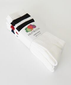 ABAHOUSE / アバハウス ソックス | 【FRUIT OF THE LOOM/フルーツ・オブ・ザ・ルーム】 3P2ライン