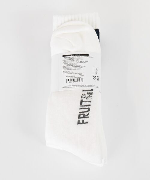 ABAHOUSE / アバハウス ソックス | 【FRUIT OF THE LOOM/フルーツ・オブ・ザ・ルーム】 3P2ライン | 詳細3