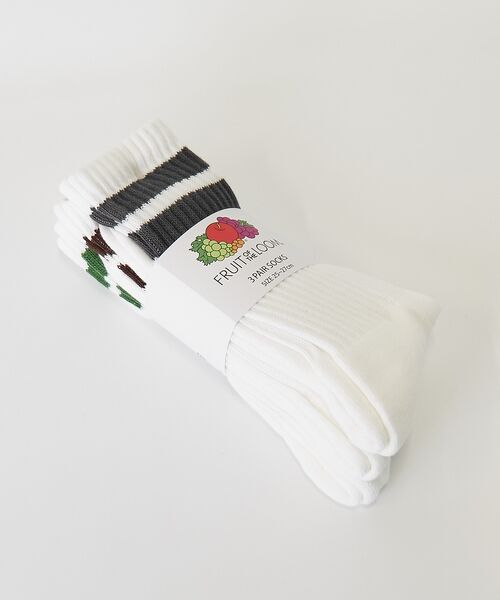 ABAHOUSE / アバハウス ソックス | 【FRUIT OF THE LOOM/フルーツ・オブ・ザ・ルーム】 3P2ライン | 詳細7