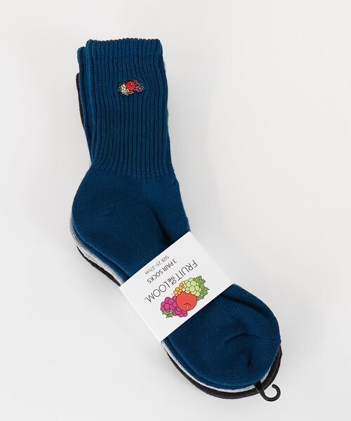 ABAHOUSE / アバハウス ソックス | 【FRUIT OF THE LOOM/フルーツ・オブ・ザ・ルーム】3Pゆるリッチ | 詳細2