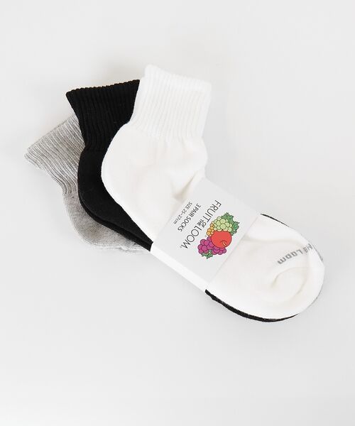 ABAHOUSE / アバハウス ソックス | 【FRUIT OF THE LOOM/フルーツ・オブ・ザ・ルーム】Q3Pベーシッ | 詳細1