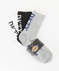 ABAHOUSE / アバハウス ソックス | 【Dickies / ディッキーズ】3P縦ロゴソックス/3足パック縦ロゴデザイン