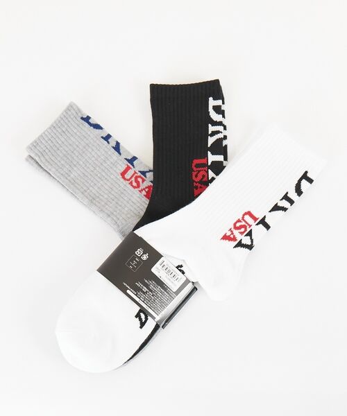 ABAHOUSE / アバハウス ソックス | 【Dickies / ディッキーズ】3P縦ロゴソックス/3足パック縦ロゴデザイン | 詳細2