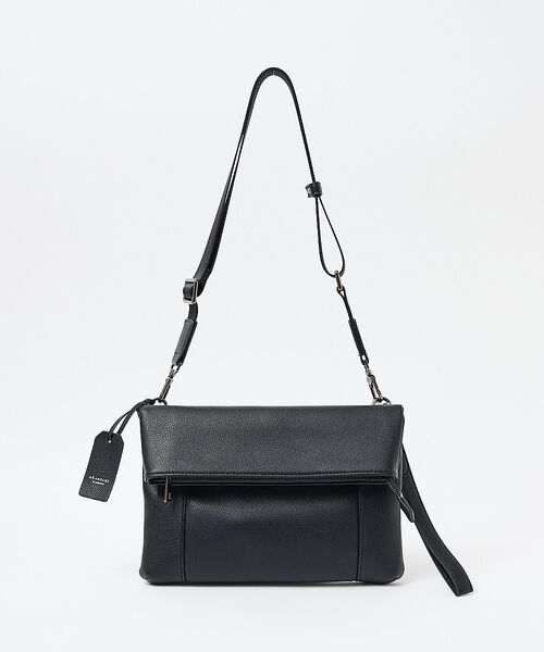 ABAHOUSE / アバハウス ショルダーバッグ | 【ABAHOUSE　les essentiels】定番2wayショルダー / ス（ブラック）