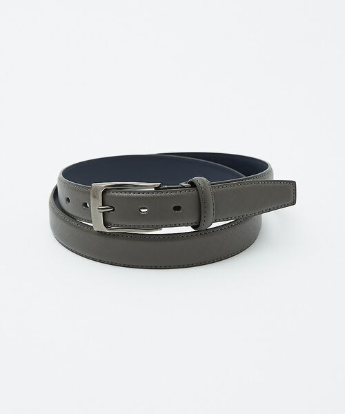 ABAHOUSE / アバハウス ベルト・サスペンダー | 【定番】サフィアーノレザーベルト（グレー）