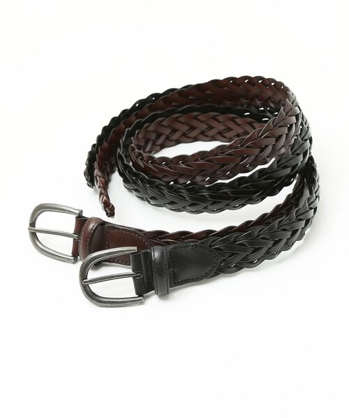 ABAHOUSE / アバハウス ベルト・サスペンダー | 【ON/OFF兼用】レザー メッシュ ベルト | 詳細1