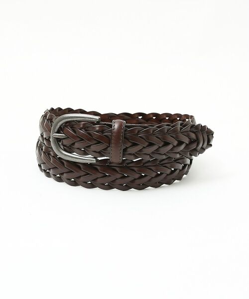 ABAHOUSE / アバハウス ベルト・サスペンダー | 【ON/OFF兼用】レザー メッシュ ベルト（チョコ）