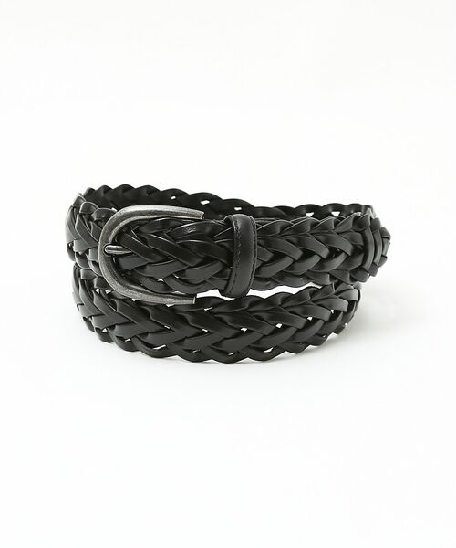 ABAHOUSE / アバハウス ベルト・サスペンダー | 【ON/OFF兼用】レザー メッシュ ベルト（ブラック）