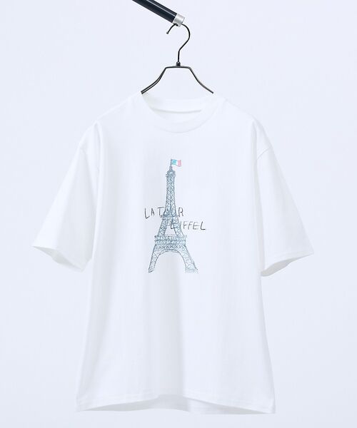 ABAHOUSE / アバハウス Tシャツ | HAND DRAWN ART – TOWER Tシャツ / プリントTシャツ【予（ホワイト）