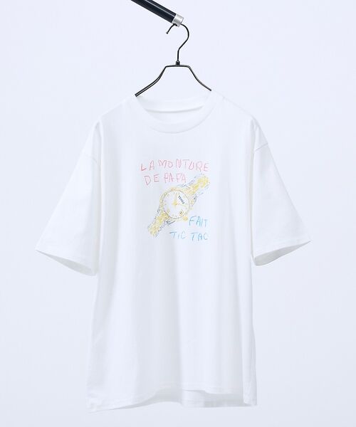 ABAHOUSE / アバハウス Tシャツ | HAND DRAWN ART – WATCH Tシャツ / プリントTシャツ【予（ホワイト）