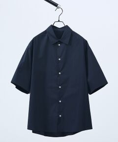 ABAHOUSE / アバハウス シャツ・ブラウス | ストレッチコットン レギュラーカラー リラックス半袖シャツ / オーバーサイズ【