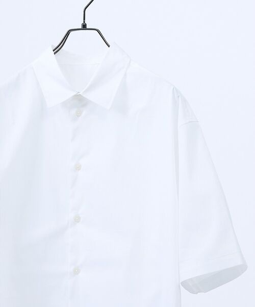 ABAHOUSE / アバハウス シャツ・ブラウス | ストレッチコットン レギュラーカラー リラックス半袖シャツ / オーバーサイズ【 | 詳細2