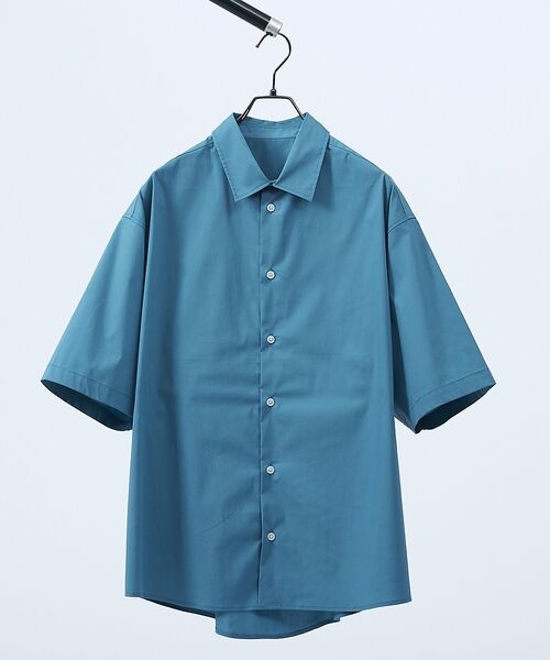 ABAHOUSE / アバハウス シャツ・ブラウス | ストレッチコットン レギュラーカラー リラックス半袖シャツ / オーバーサイズ | 詳細25