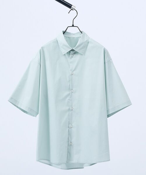 ABAHOUSE / アバハウス シャツ・ブラウス | ストレッチコットン レギュラーカラー リラックス半袖シャツ / オーバーサイズ【 | 詳細13