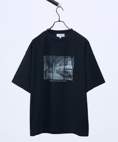 ABAHOUSE / アバハウス Tシャツ | PARIS BACK ALLEY フォトプリント 半袖Tシャツ / オーバーサイ