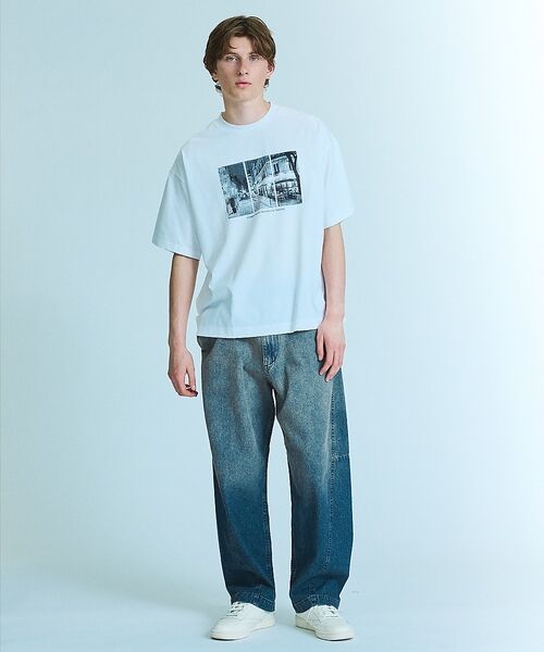 ABAHOUSE / アバハウス Tシャツ | PARIS BACK ALLEY フォトプリント 半袖Tシャツ / オーバーサイ | 詳細10