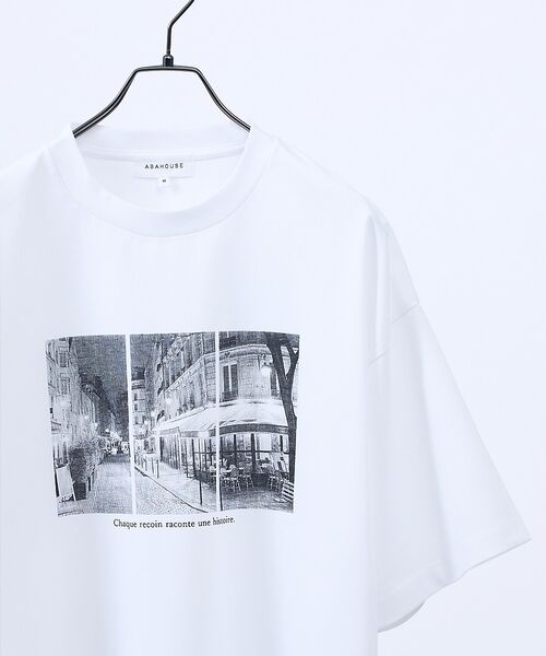 ABAHOUSE / アバハウス Tシャツ | PARIS BACK ALLEY フォトプリント 半袖Tシャツ / オーバーサイ | 詳細7