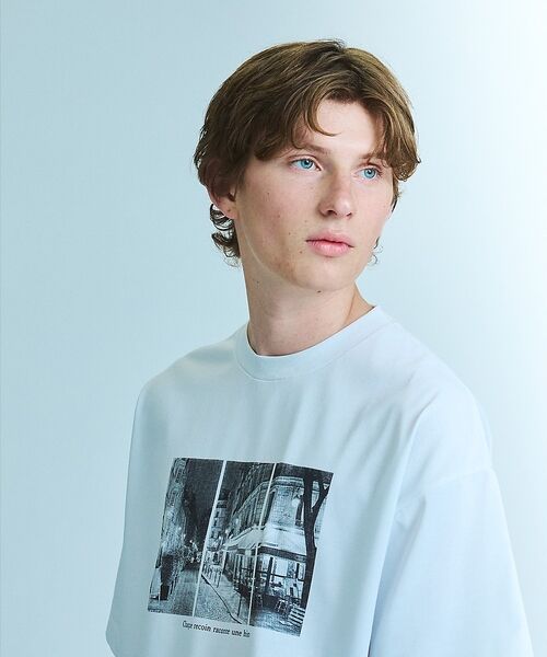 ABAHOUSE / アバハウス Tシャツ | PARIS BACK ALLEY フォトプリント 半袖Tシャツ / オーバーサイ | 詳細9