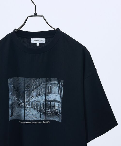 ABAHOUSE / アバハウス Tシャツ | PARIS BACK ALLEY フォトプリント 半袖Tシャツ / オーバーサイ | 詳細9