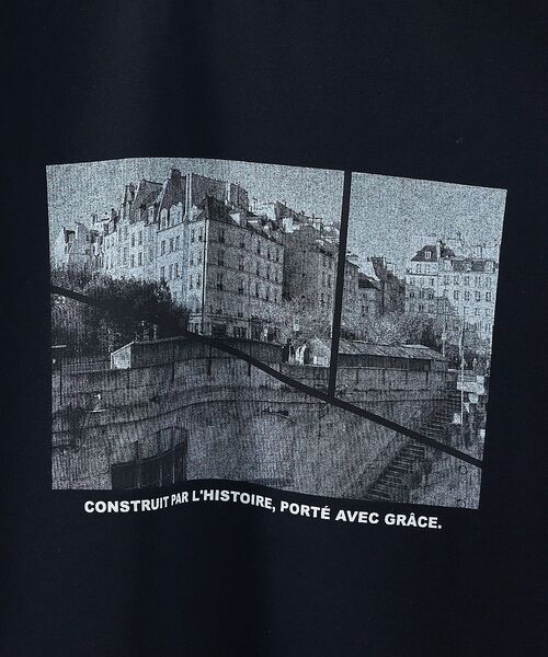 ABAHOUSE / アバハウス Tシャツ | PARIS BACK ALLEY フォトプリント 半袖Tシャツ / オーバーサイ | 詳細14