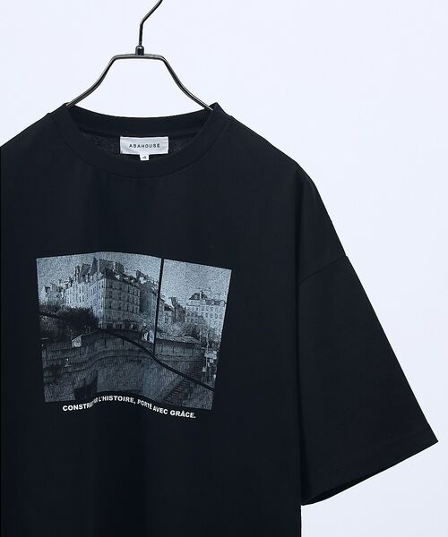 ABAHOUSE / アバハウス Tシャツ | PARIS BACK ALLEY フォトプリント 半袖Tシャツ / オーバーサイ | 詳細15