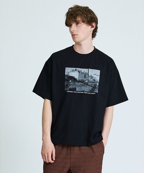 ABAHOUSE / アバハウス Tシャツ | PARIS BACK ALLEY フォトプリント 半袖Tシャツ / オーバーサイ | 詳細23