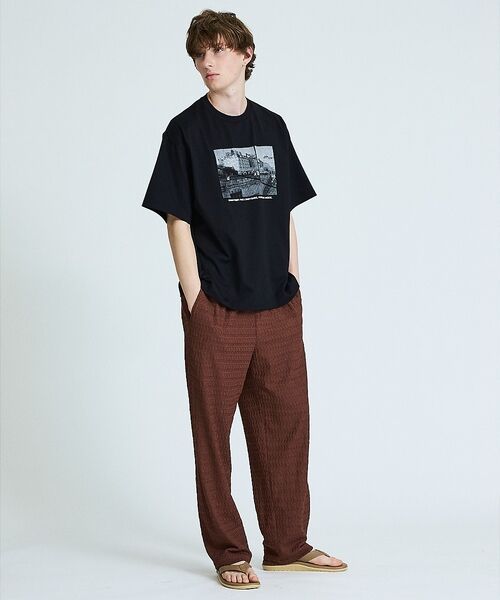 ABAHOUSE / アバハウス Tシャツ | PARIS BACK ALLEY フォトプリント 半袖Tシャツ / オーバーサイ | 詳細25
