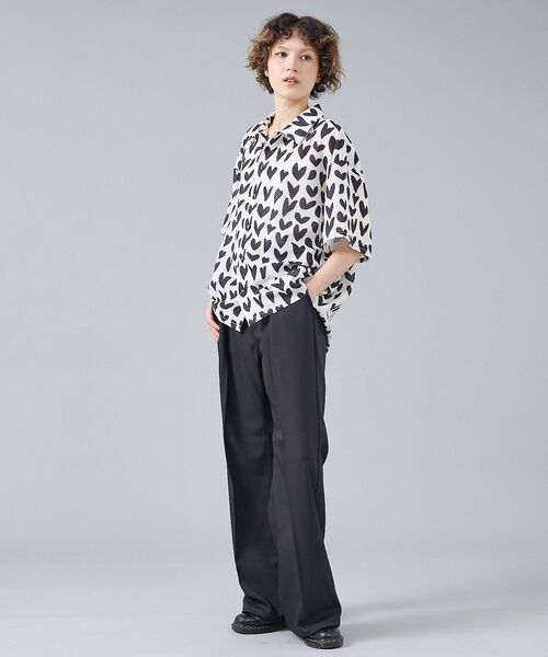 ABAHOUSE / アバハウス シャツ・ブラウス | 【Revo. / レヴォ】TH-4082 ハートペイント ドットパターン ボック | 詳細1
