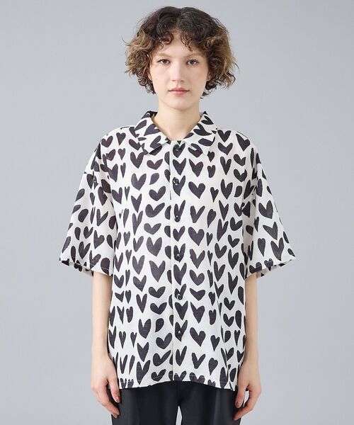 ABAHOUSE / アバハウス シャツ・ブラウス | 【Revo. / レヴォ】TH-4082 ハートペイント ドットパターン ボック | 詳細4