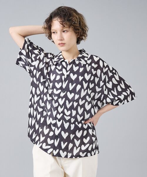 ABAHOUSE / アバハウス シャツ・ブラウス | 【Revo. / レヴォ】TH-4082 ハートペイント ドットパターン ボック | 詳細13
