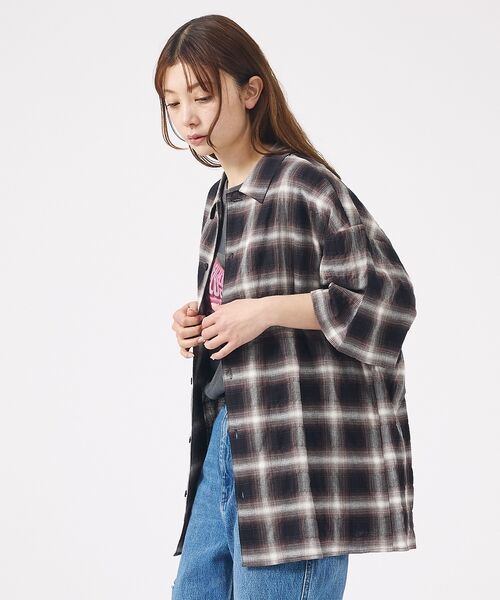 ABAHOUSE / アバハウス シャツ・ブラウス | 【Revo. / レヴォ】TH-4093 / オンブレチェック 半袖シャツ / | 詳細6