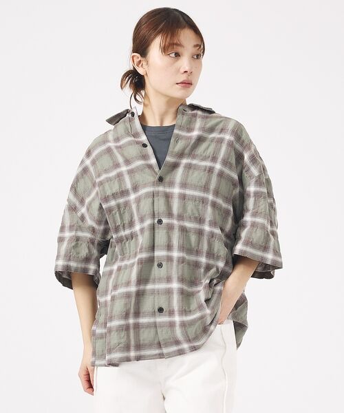 ABAHOUSE / アバハウス シャツ・ブラウス | 【Revo. / レヴォ】TH-4093 / オンブレチェック 半袖シャツ / | 詳細14