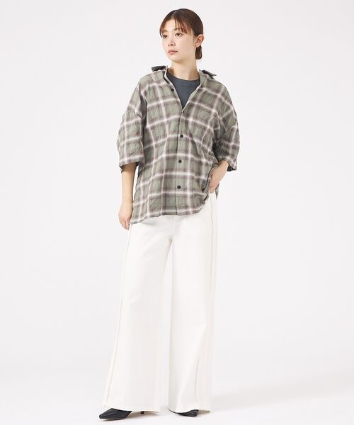 ABAHOUSE / アバハウス シャツ・ブラウス | 【Revo. / レヴォ】TH-4093 / オンブレチェック 半袖シャツ / | 詳細15