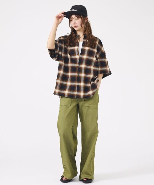 ABAHOUSE / アバハウス シャツ・ブラウス | 【Revo. / レヴォ】TH-4093 / オンブレチェック 半袖シャツ / | 詳細27