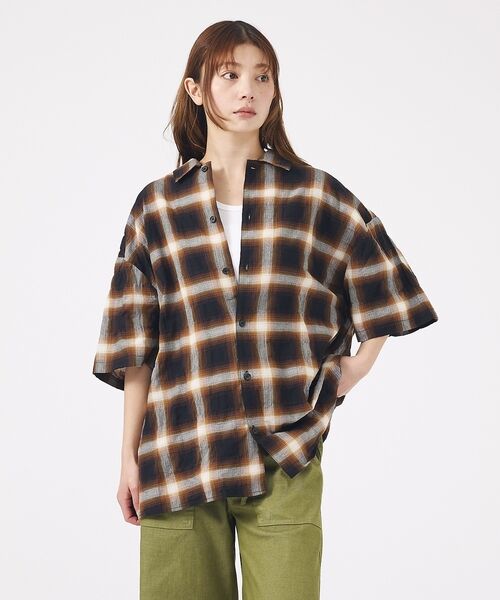 ABAHOUSE / アバハウス シャツ・ブラウス | 【Revo. / レヴォ】TH-4093 / オンブレチェック 半袖シャツ / | 詳細19
