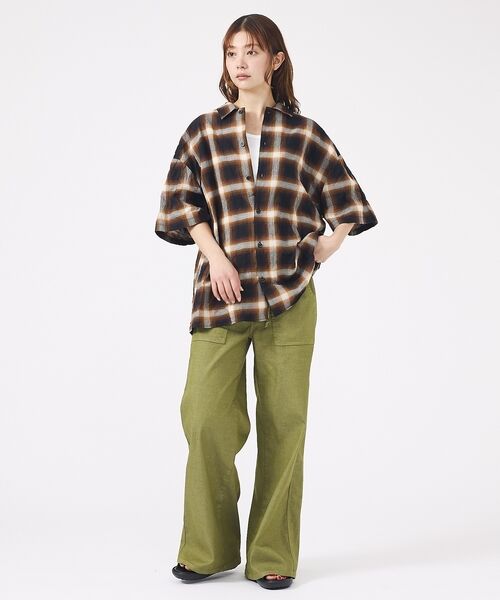 ABAHOUSE / アバハウス シャツ・ブラウス | 【Revo. / レヴォ】TH-4093 / オンブレチェック 半袖シャツ / | 詳細23
