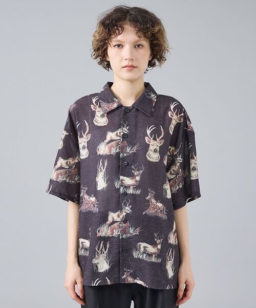 ABAHOUSE / アバハウス シャツ・ブラウス | 【Revo. / レヴォ】TH-4109 アニマルパターン 半袖シャツ / ユニ | 詳細2