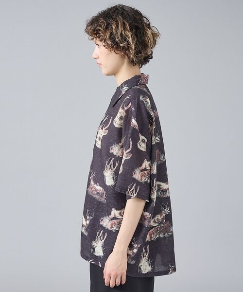 ABAHOUSE / アバハウス シャツ・ブラウス | 【Revo. / レヴォ】TH-4109 アニマルパターン 半袖シャツ / ユニ | 詳細3
