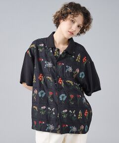 ABAHOUSE / アバハウス シャツ・ブラウス | 【Revo. / レヴォ】TH-4085 フラワーエンブロイダリー 刺繍 半袖シ